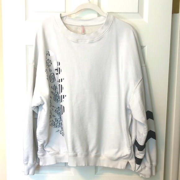 Womens FP Movement All Star Logo Free People Sweatshirt w/ pockets sz M - Picture 1 of 7